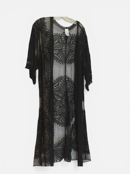 Time and Tru Jackets & Blazers - NWT Black Sheer Lace Duster Cardigan